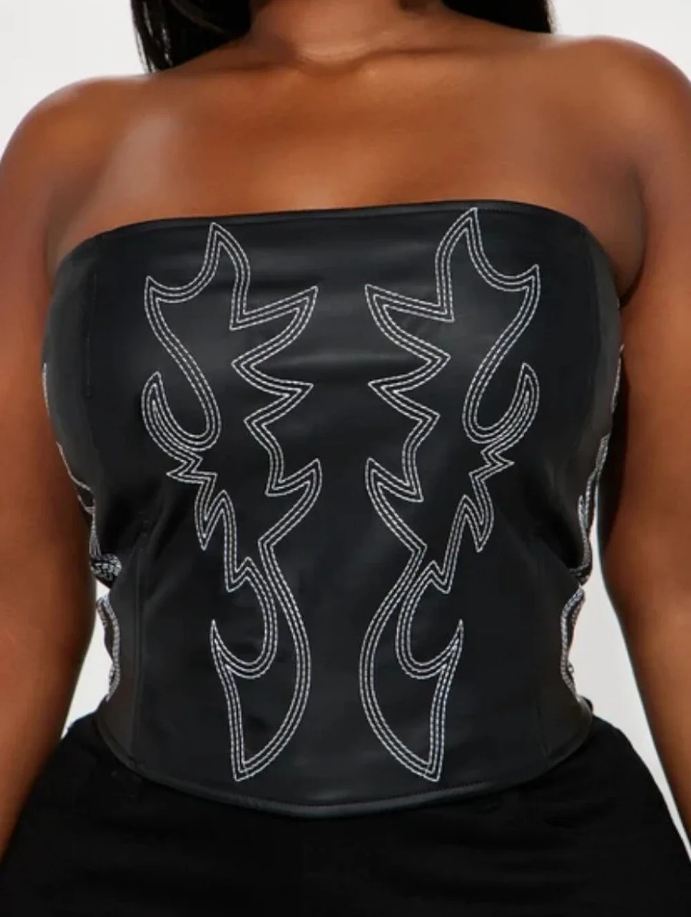 Fashion Nova strapless faux